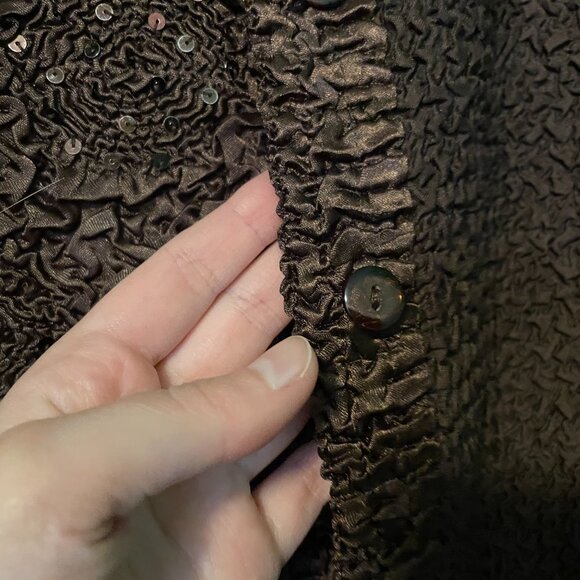 Rafael Brown 2 piece tank and cardigan (popcorn style top) - Picture 3 of 9